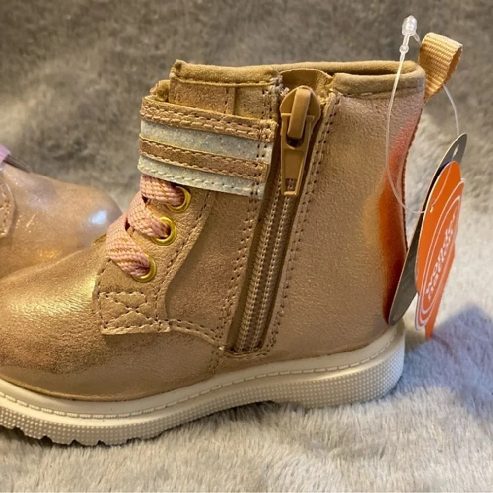 Wonder Nation Shoes Girls‎ Size 4 Stars Velcro New With Tags Side Zip